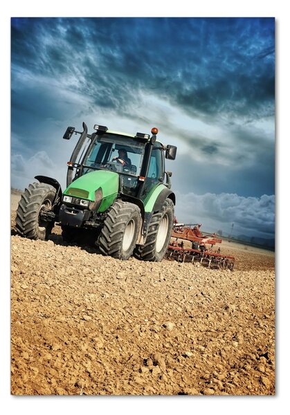 Üvegkép falra Traktor