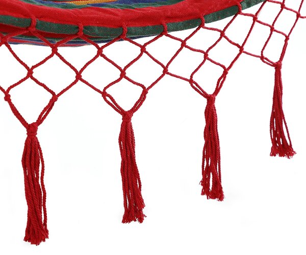 Deuba Hintaágy bojtokkal 320x150 cm - piros