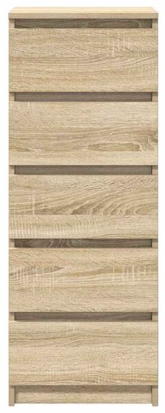 VidaXL sonoma tölgy szerelt fa tálalószekrény fiókos 37,5x35x99 cm