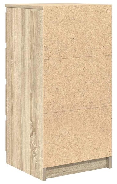 VidaXL sonoma tölgy szerelt fa tálalószekrény fiókos 37,5x35x99 cm
