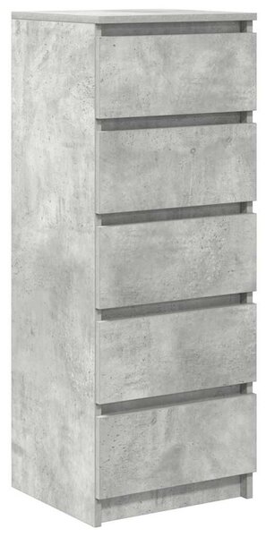VidaXL betonszürke szerelt fa tálalószekrény fiókos 37,5x35x99 cm