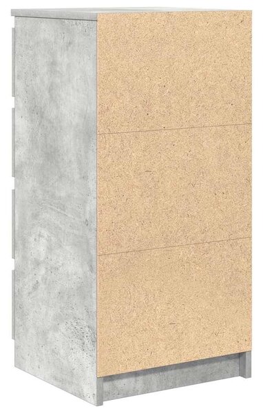 VidaXL betonszürke szerelt fa tálalószekrény fiókos 37,5x35x99 cm
