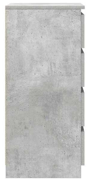 VidaXL betonszürke szerelt fa tálalószekrény fiókos 37,5x35x99 cm