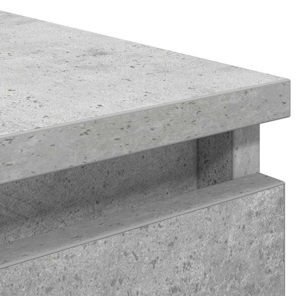 VidaXL betonszürke szerelt fa tálalószekrény fiókos 37,5x35x99 cm