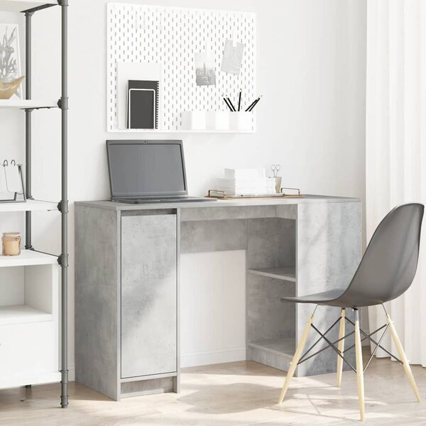 VidaXL betonszürke forgácslap íróasztal 120x42x76 cm