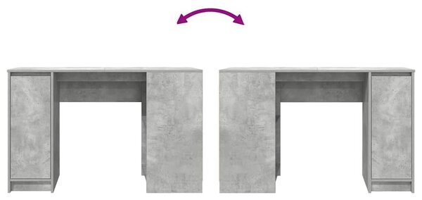 VidaXL betonszürke forgácslap íróasztal 120x42x76 cm