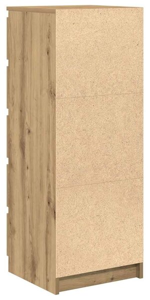 VidaXL kézműves tölgy szerelt fa tálalószekrény fiókos 37,5x35x99 cm