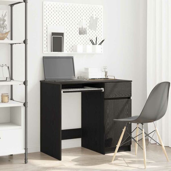 VidaXL fekete tölgy forgácslap íróasztal 86x49x76 cm