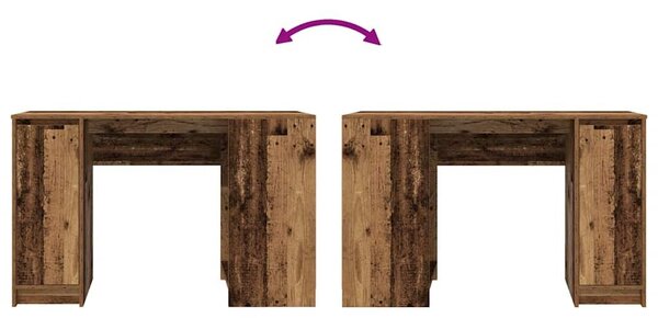 VidaXL antik fa szerelt fa íróasztal 120x42x76 cm