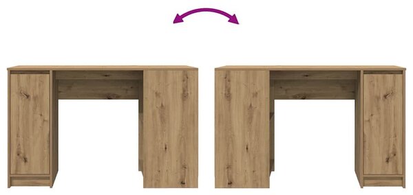 VidaXL kézműves tölgy színű szerelt fa íróasztal 120x42x76 cm