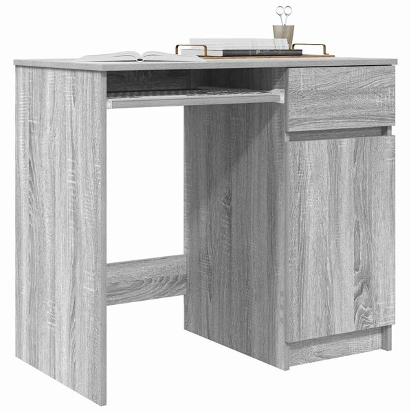 VidaXL szürke sonoma színű szerelt fa íróasztal 86x49x76 cm