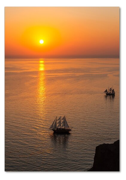 Üvegfotó Sunset tengeren