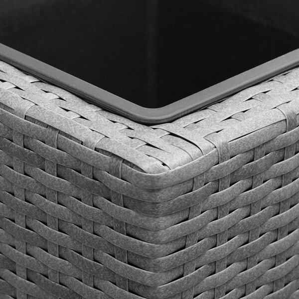 Casaria® Virágtartó 95x27x60 cm szürke - 4 edény