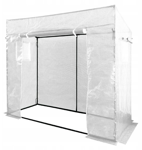 Kerti fóliasátor paradicsomtermesztéshez, 200 x 77 x 168/146 cm