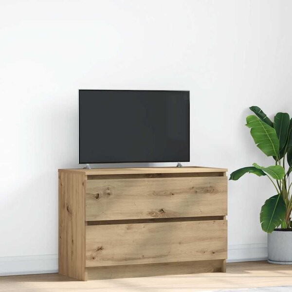 VidaXL kézműves tölgy színű szerelt fa TV-szekrény 80x35x54 cm
