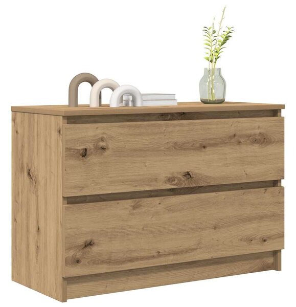 VidaXL kézműves tölgy színű szerelt fa TV-szekrény 80x35x54 cm
