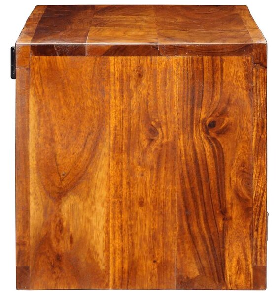 VidaXL tömör akácfa többszínű falra szerelhető TV-szekrény 90x30x30 cm