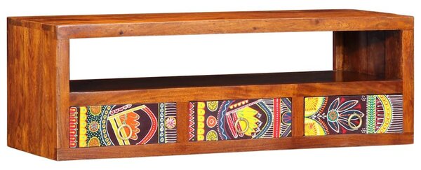 VidaXL tömör akácfa többszínű falra szerelhető TV-szekrény 90x30x30 cm