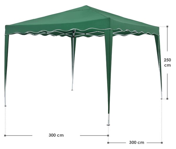 Juskys Vivara kerti sátor 3x3 m - zöld