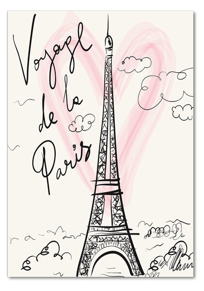 Üvegkép falra Párizsi eiffel-torony