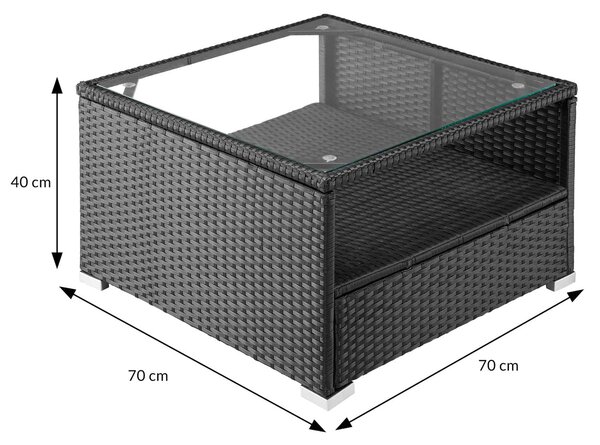 Casaria® Agen II kerti rattan bútor szett