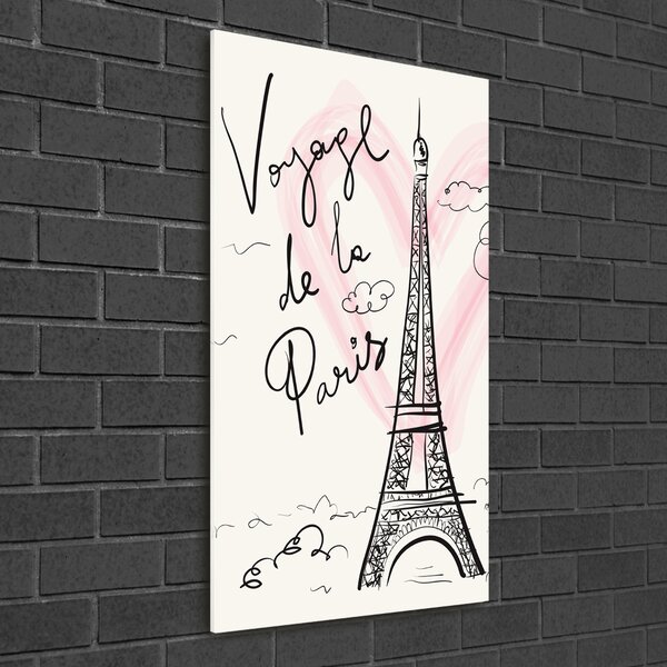 Üvegkép falra Párizsi eiffel-torony