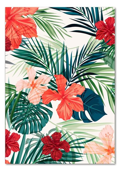 Photo kép üveg Hawaii virágok