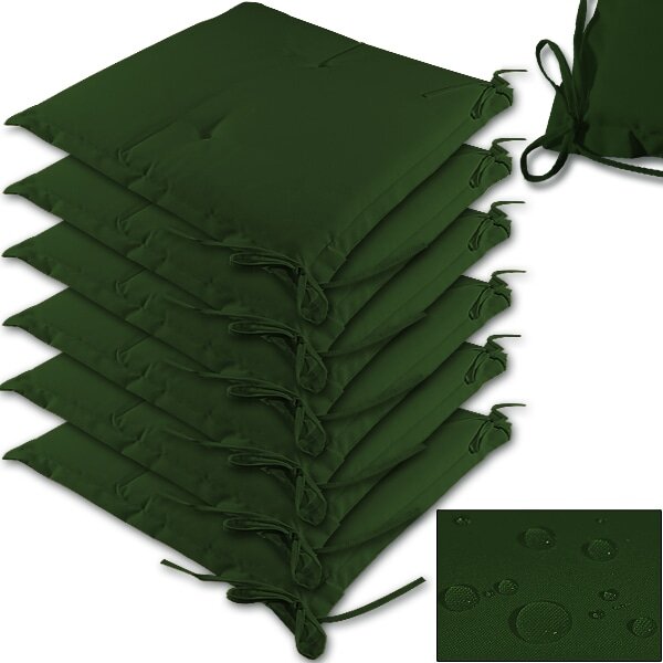 Detex® 6 x Boston ülőpárna 43x39x5 cm - zöld