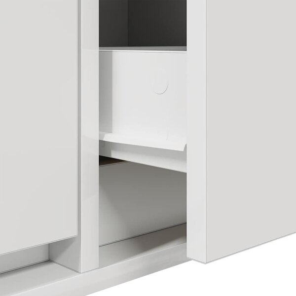 VidaXL 2 db fehér szerelt fa TV-szekrény 80x31x25,5 cm