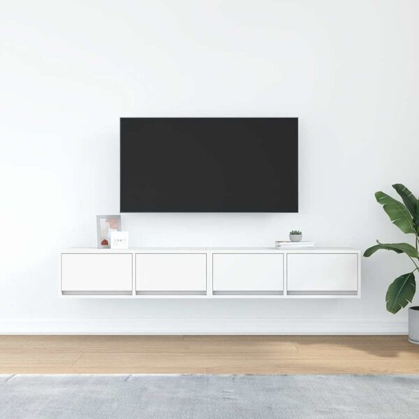 VidaXL 2 db fehér szerelt fa TV-szekrény 80x31x25,5 cm