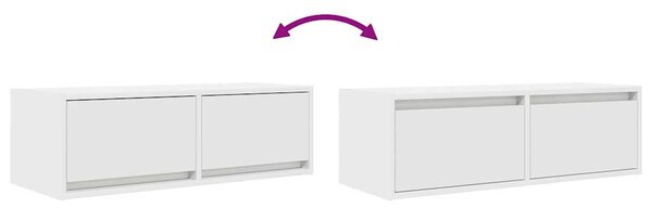 VidaXL 2 db fehér szerelt fa TV-szekrény 80x31x25,5 cm