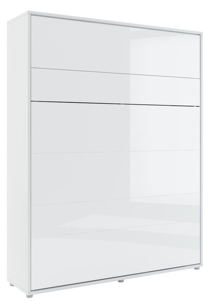 Bútorkészlet Concept Lenart VI, Ajtókkal, Fiókokkal, Laminált forgácslap, Közepes sűrűségű farostlemez, 218x46cm, Kék, Fehér, Fényes fehér