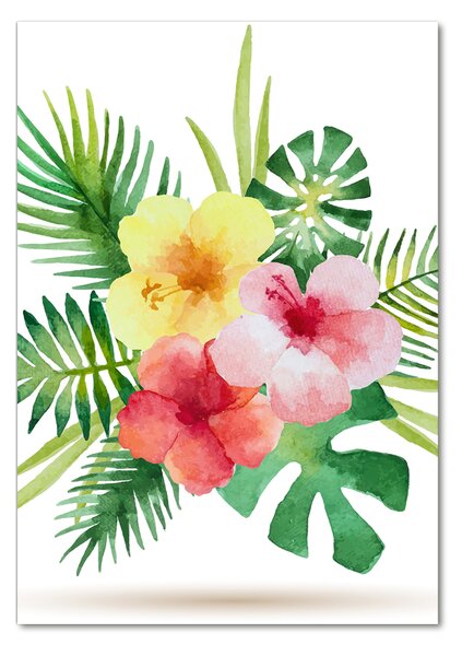 Photo kép üveg Hawaii virágok