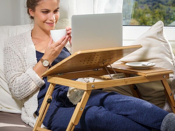 Casaria® Bambusz laptop asztal