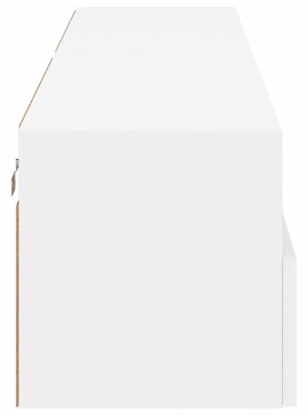 2 db fehér szerelt fa fali TV-szekrény 80 x 30 x 30 cm (836869)