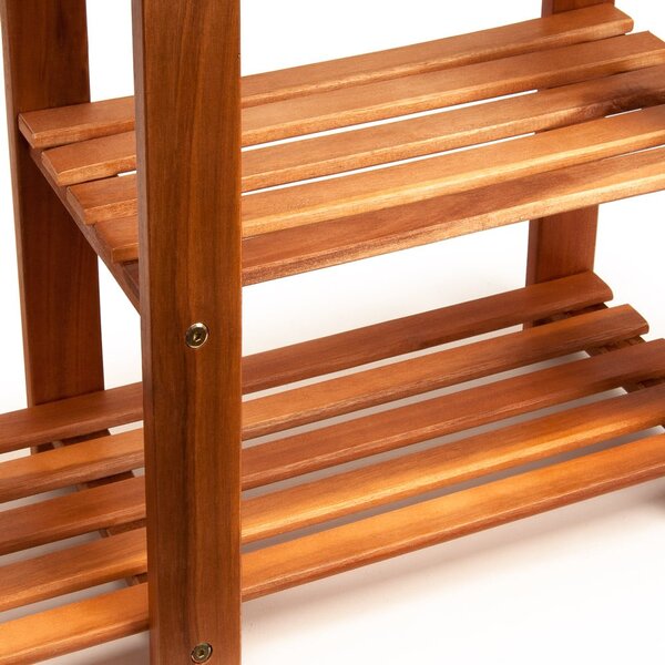 Casaria® Cipőtartó és pad 2 az 1-ben akác - 87x25x45 cm