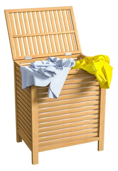 Casaria® Bambusz szennyeskosár - 62L