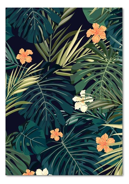Photo kép üveg Hawaii virágok