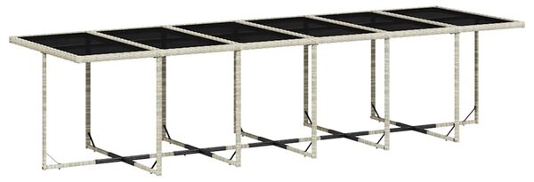 13 részes szürke polyrattan kerti étkezőgarnitúra párnákkal