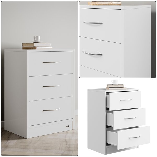 Casaria® Eloise éjjeliszekrény 54x39x28 cm - fehér