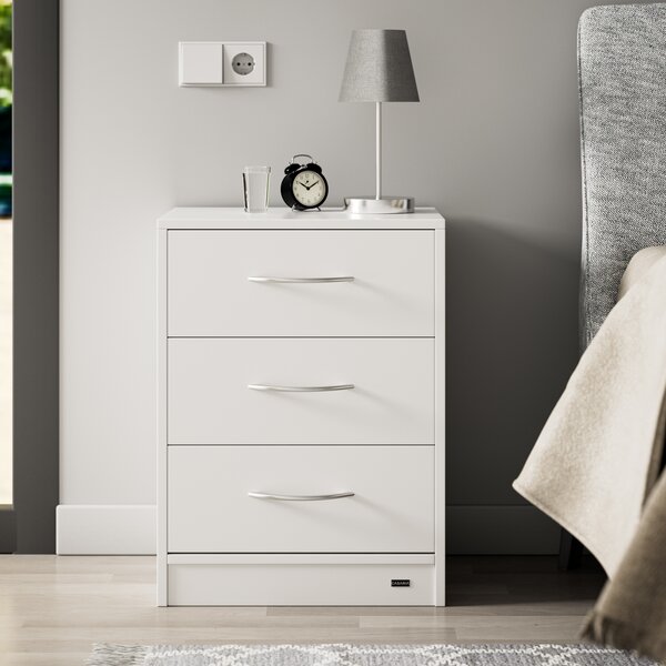Casaria® Eloise éjjeliszekrény 54x39x28 cm - fehér