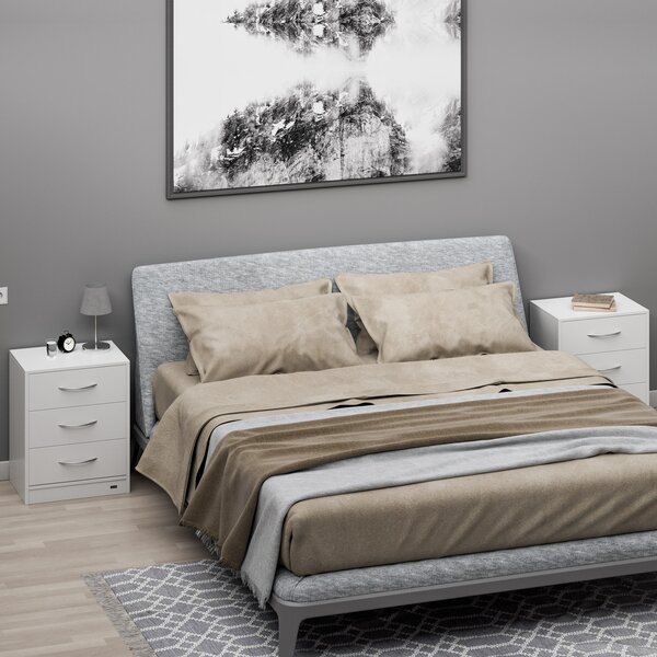 Casaria® Eloise éjjeliszekrény 54x39x28 cm - fehér