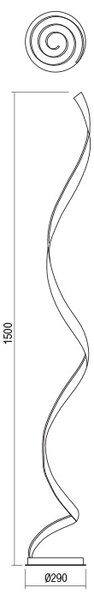 GUSANO Modern LED állólámpa matt fehér/opál, 150cm