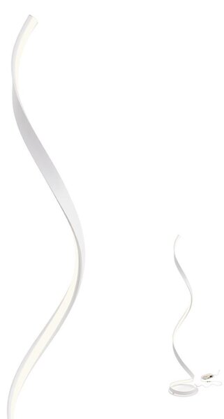 GUSANO Modern LED állólámpa matt fehér/opál, 150cm