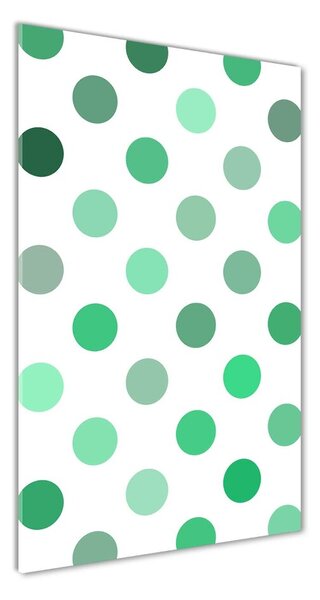 Üvegkép nyomtatás Zöld pontok