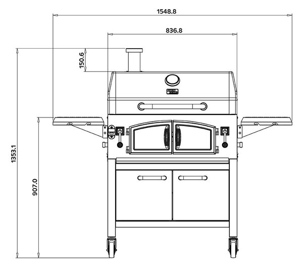 Avenberg RANGLER Multifunkciós grill füstölővel