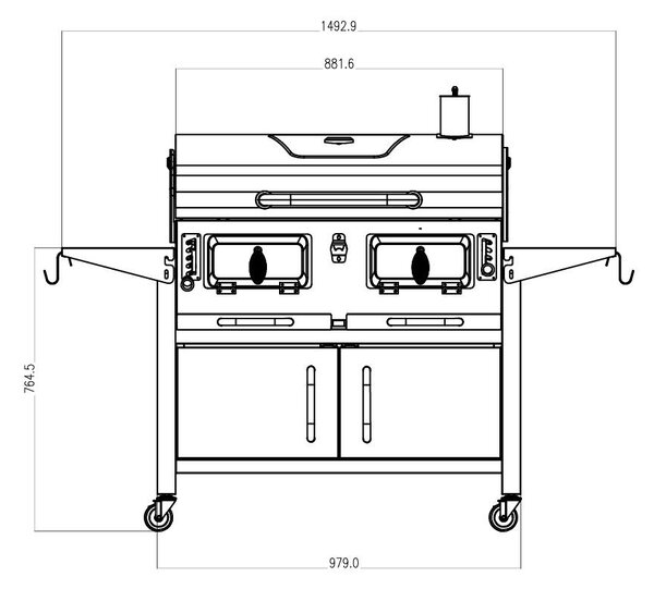 Avenberg FENIX Kerti grill füstölővel