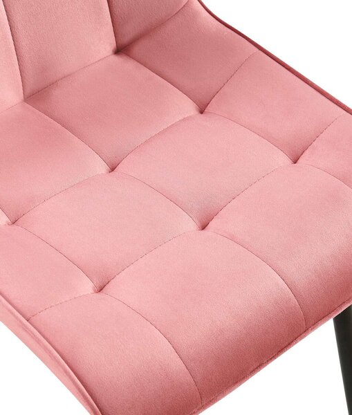 Gifford bársony étkezőszék pink-fekete 324697