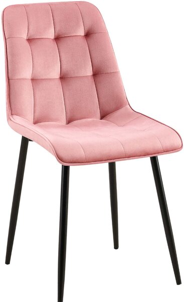 Gifford bársony étkezőszék pink-fekete 324697