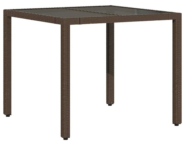 5 részes barna polyrattan kerti bisztrógarnitúra párnákkal
